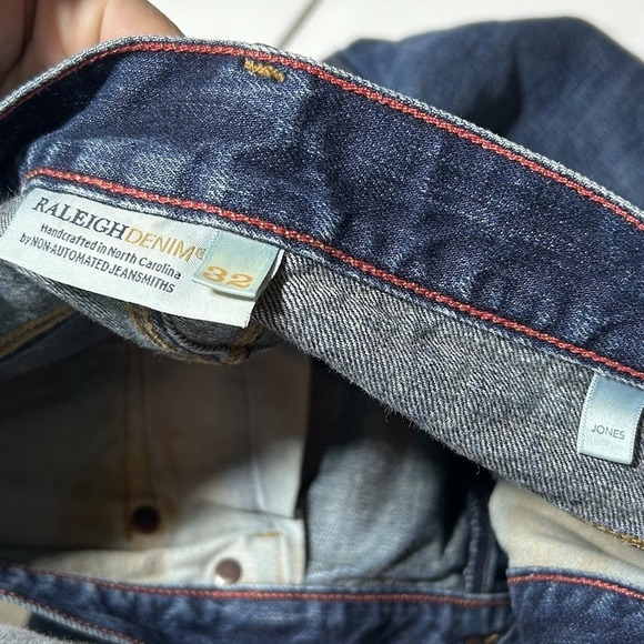 Raleigh Denim Jones Size 32 White Oak Cone Denim Made in USA 32x28 - Picture 6 of 11